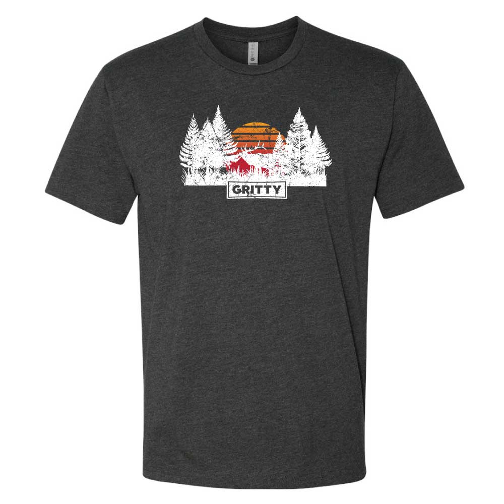 Gritty Elk Sunset Tee